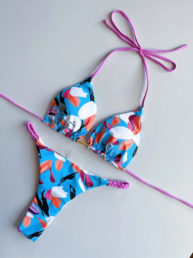 ชุดว่ายน้ําผู้หญิงเสือดาวพิมพ์เซ็กซี่ชุดบิกินี่ลาย Beachwear ชุดว่ายน้ําฤดูร้อน 2 ชิ้นชุดว่ายน้ํา Biquinis