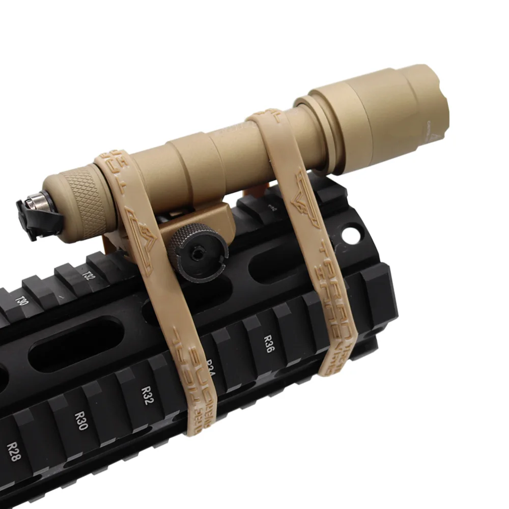 4 unids/lote anillo de goma táctico Airsoft banda de goma de encuadernación multifuncional accesorios fijos linterna M4 M16 AR15