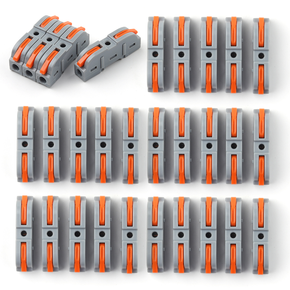 20/34/50 STKS Hendel Draadconnectoren, 1 tot 1 Inline Assembleerbare Draadconnector, Elektrische Connectoren Draadterminals
