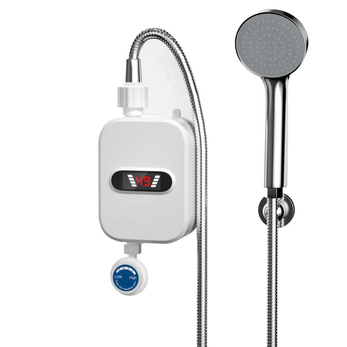 3500 W elektrischer Mini-Durchlauferhitzer, Badezimmer-Wasserhahn, Wasserhahn, Heizung, 3 Sekunden Durchlauferhitzer, Duschkopf-Set