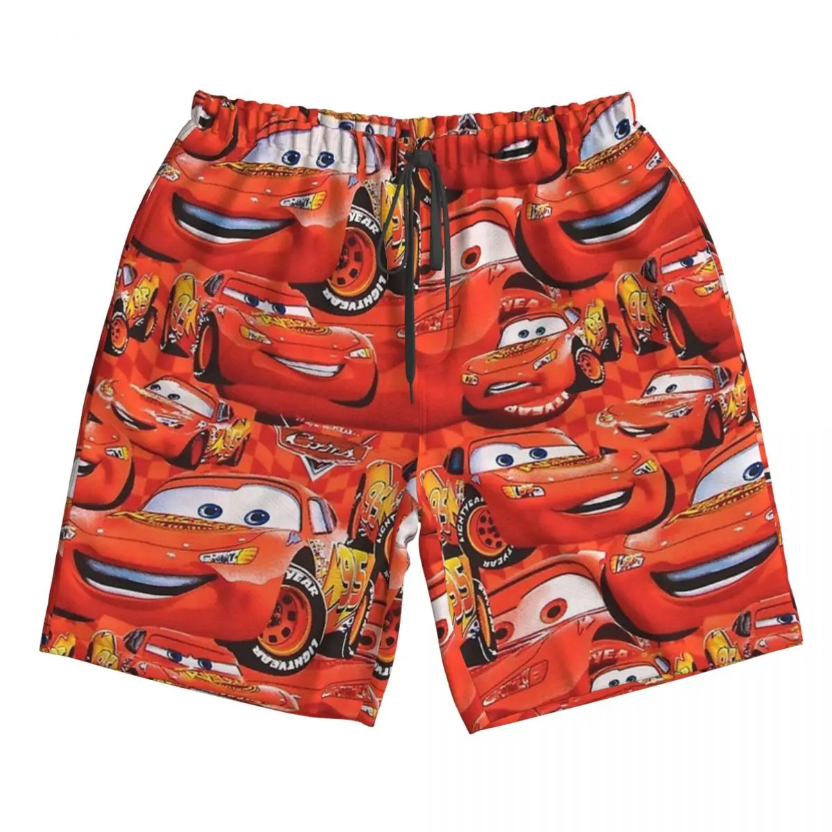 Bañadores de Disney Sally I'm Lightning Cars Mcqueen Face para hombre, bañadores de secado rápido con dibujos animados, pantalones cortos para nadar, traje de baño de playa de verano