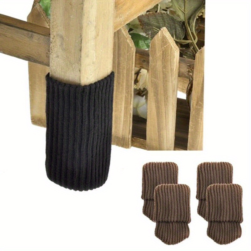 4Pcs Chair Leg Socks Cloth Gloves Floor Protection Knitting Wool Socks Furniture Feet Protectors