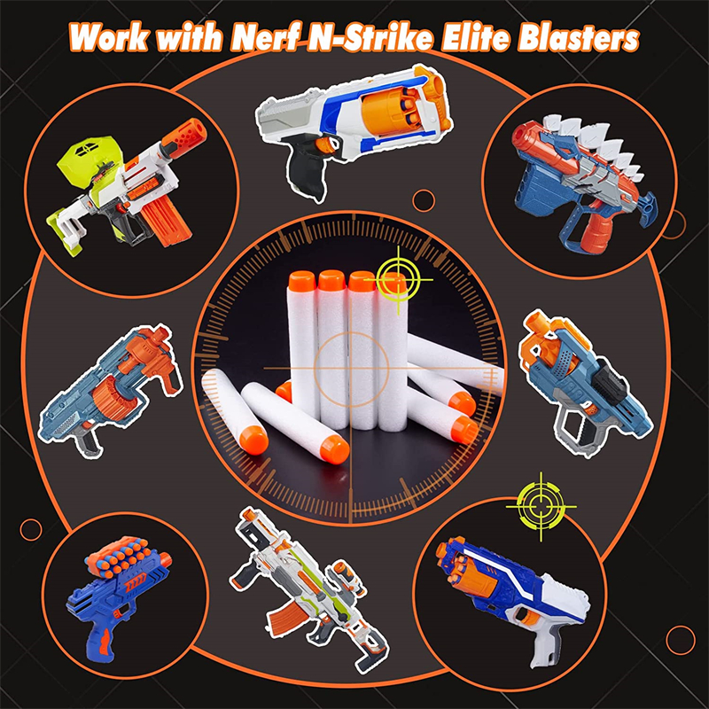 100 Chiếc Nạp Phi Tiêu Cho Súng Đồ Chơi Nerf N-Strike Elite Mô Đun Phát Sáng Ở Đậm Đạn-Trắng