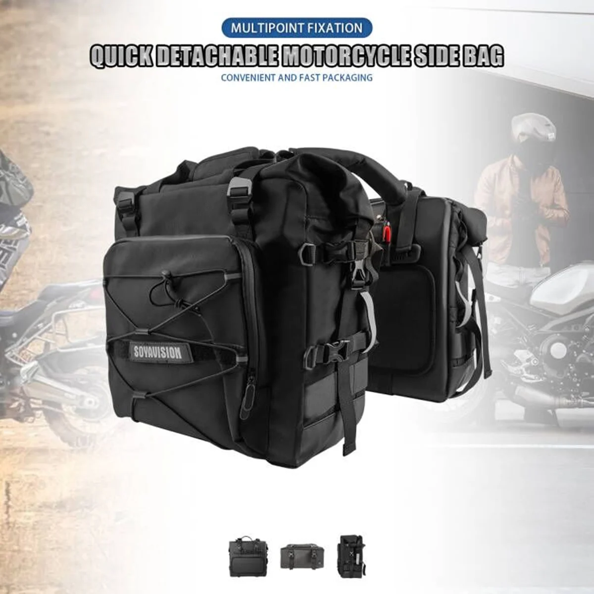 オートバイアクセサリーフレームクラッシュバーバッグサドルバッグ 20L ユニバーサルサイドリアシートバッグパック旅行バイク荷物収納