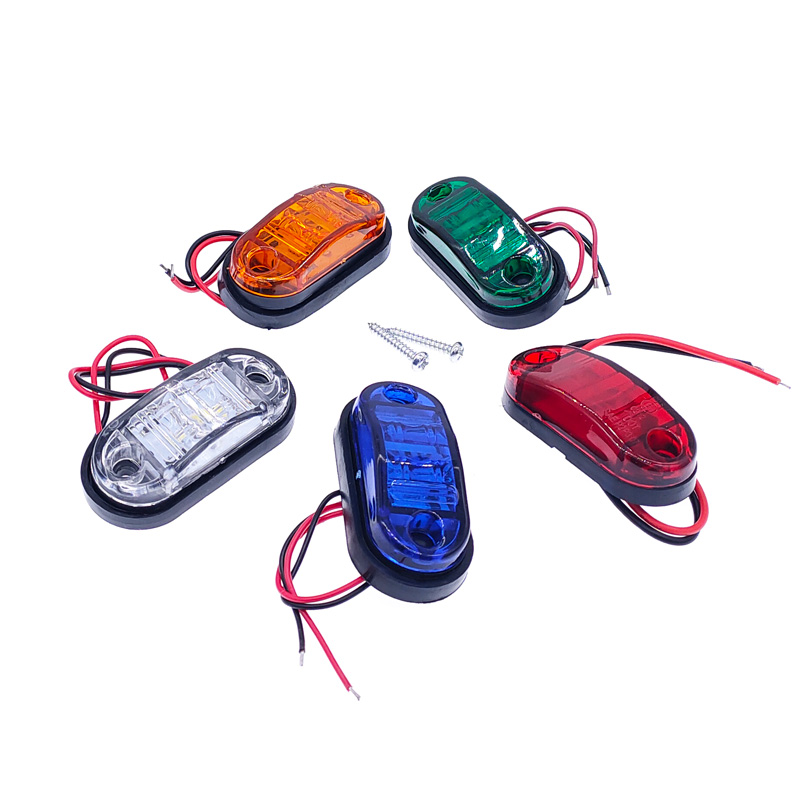 2Pcs 10-30V LED Side Marker Lights Car External Lights Warning Tail Light Auto Trailer Truck Lorry clearance Lamps 5 Colors