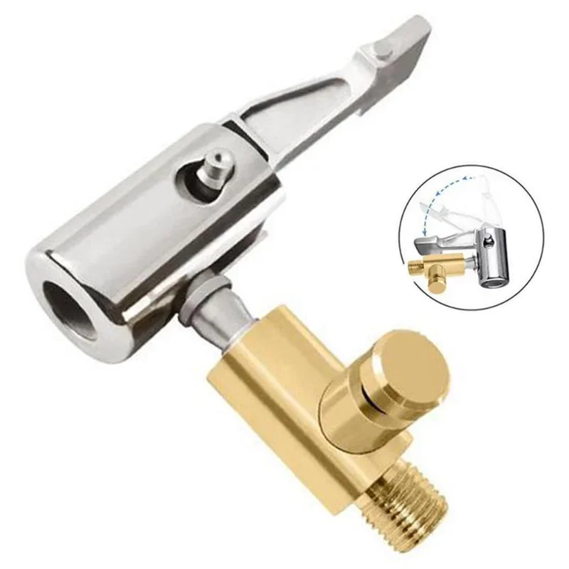Lốp Xe Ô Tô Vòi Phun Kẹp Di Động Bơm Hơi Cổng Kết Nối Cho Lốp Không Chuck Máy Nén Vòi Sửa Chữa Van Adapter Kẹp