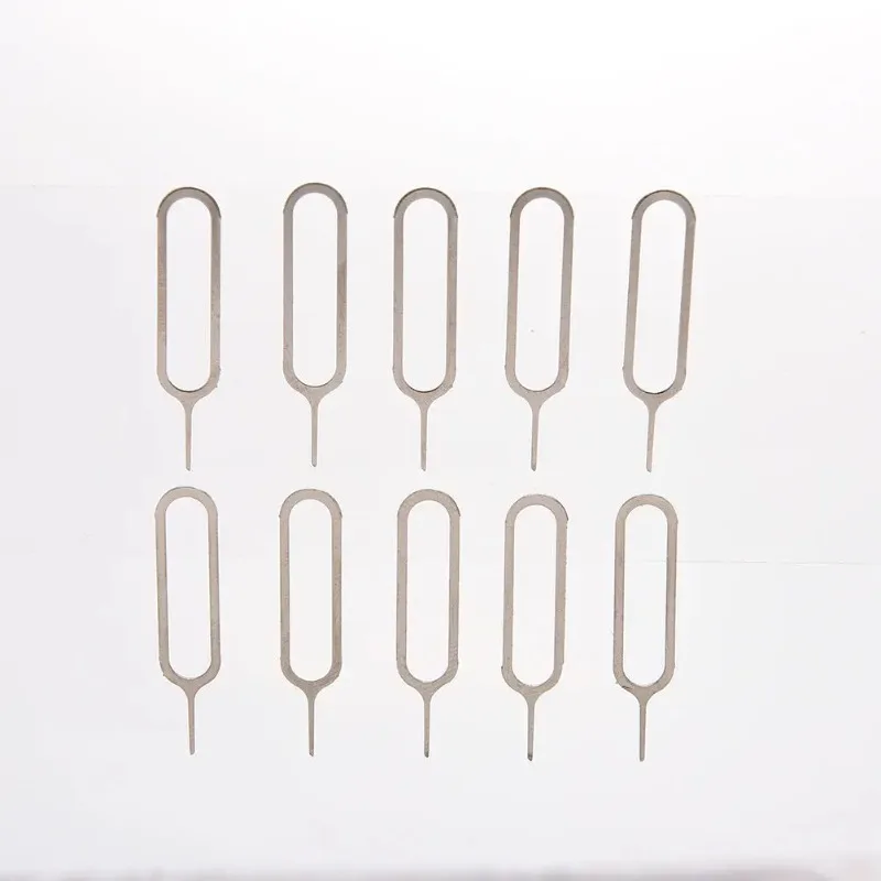 10pcs/set Sim Card Tray Removal Eject Pin Key Tool Needle For Huawei For IPhone IPad Samsung
