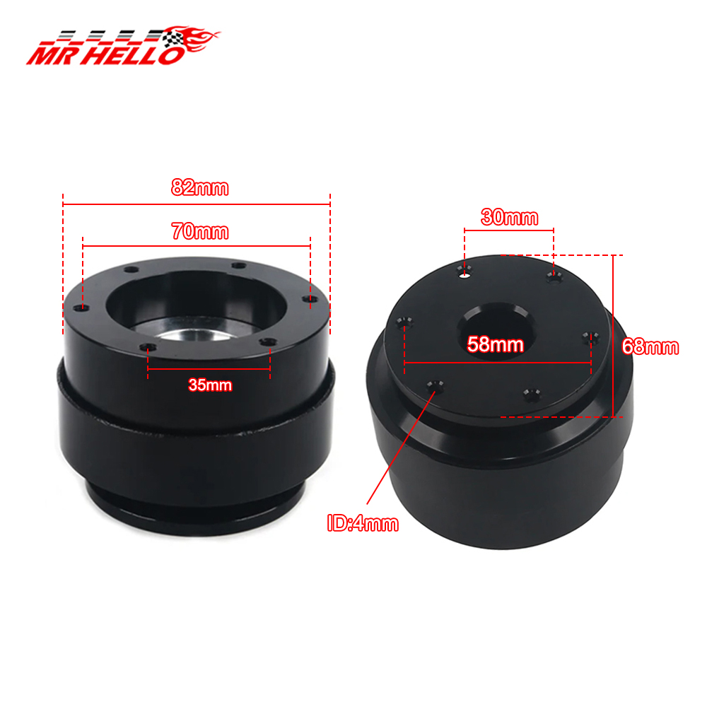 70mm 6 Gat Racing Simulator Game Stuurwiel Quick Release Hub Adapter Voor Simagic M10 A/Mini Euro Truck