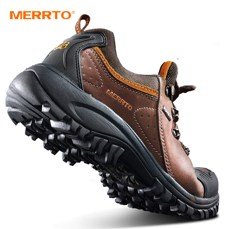 Merrto Rindsleder Outdoor Männer Wanderschuhe Trekking Jagd Frauen Tourismus Berg atmungsaktive Kletter schuhe taktische Stiefel