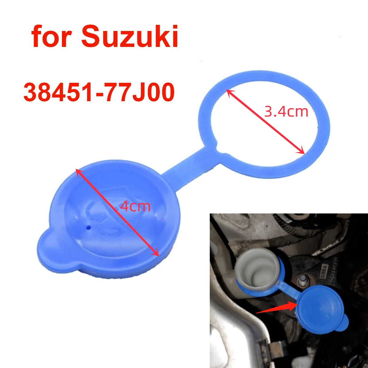Kính Chắn Gió Gạt Nước Máy Giặt Chứa Chất Lỏng Nắp Bình Nước Nắp Chai Bao 38451-77J00 Dành Cho Xe Suzuki Swift 2008-2017