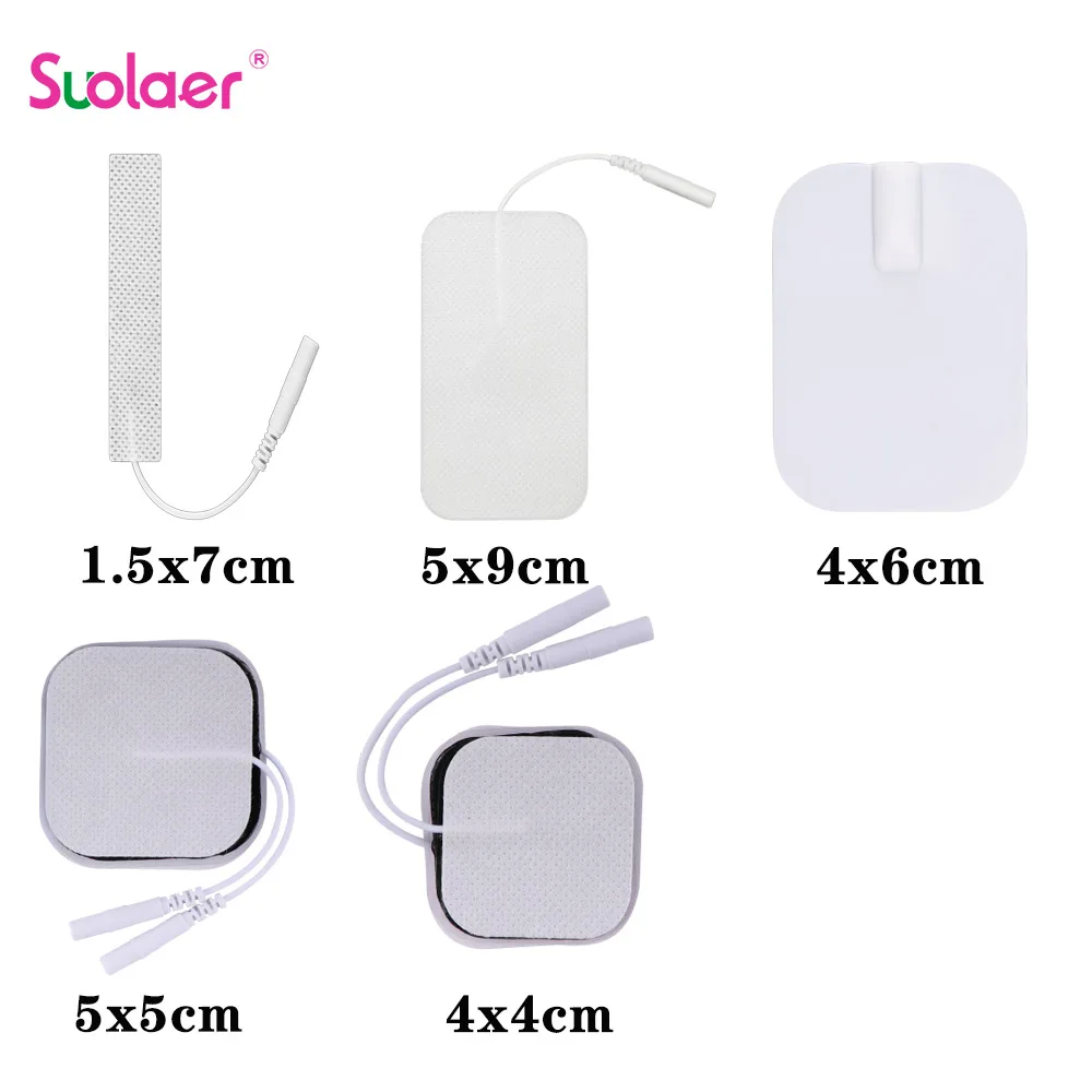 10 шт., подушечки для физиотерапевтических электродов, нетканый клейкий гель, сменный пластырь для устройства Tens, EMS, электрический стимулятор мышц