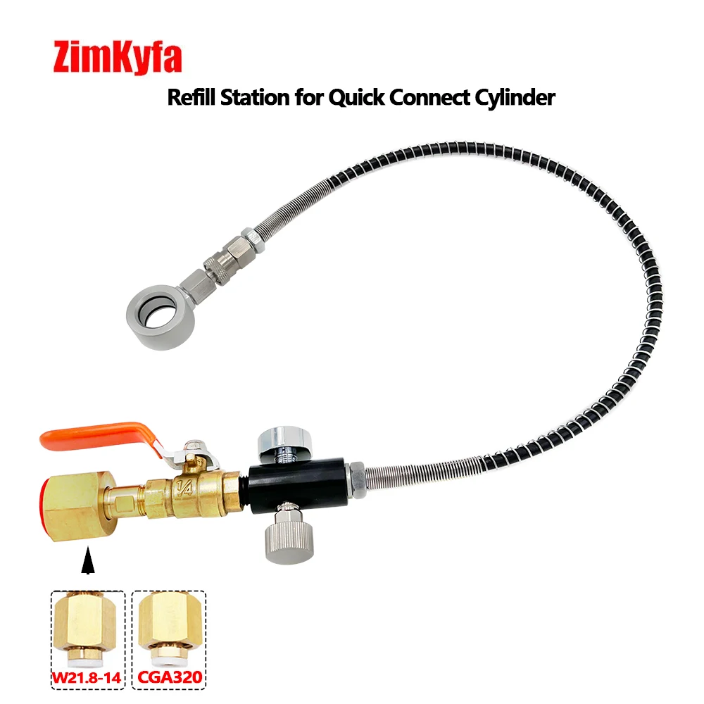 CO2 Adapter Refill Station Hose Set Carbonator For SodaStream DUO Art Terra Quick Connect Cylinder Tank Carbon Dioxide Inflator