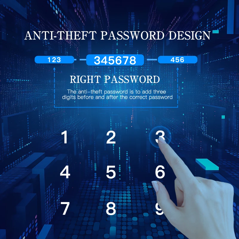 PHIPULO New Blue tooth Tuya APP Smart Door Lock Digital Electronic Lock Smart Home Wooden Door Lock Biometric Fingerprint