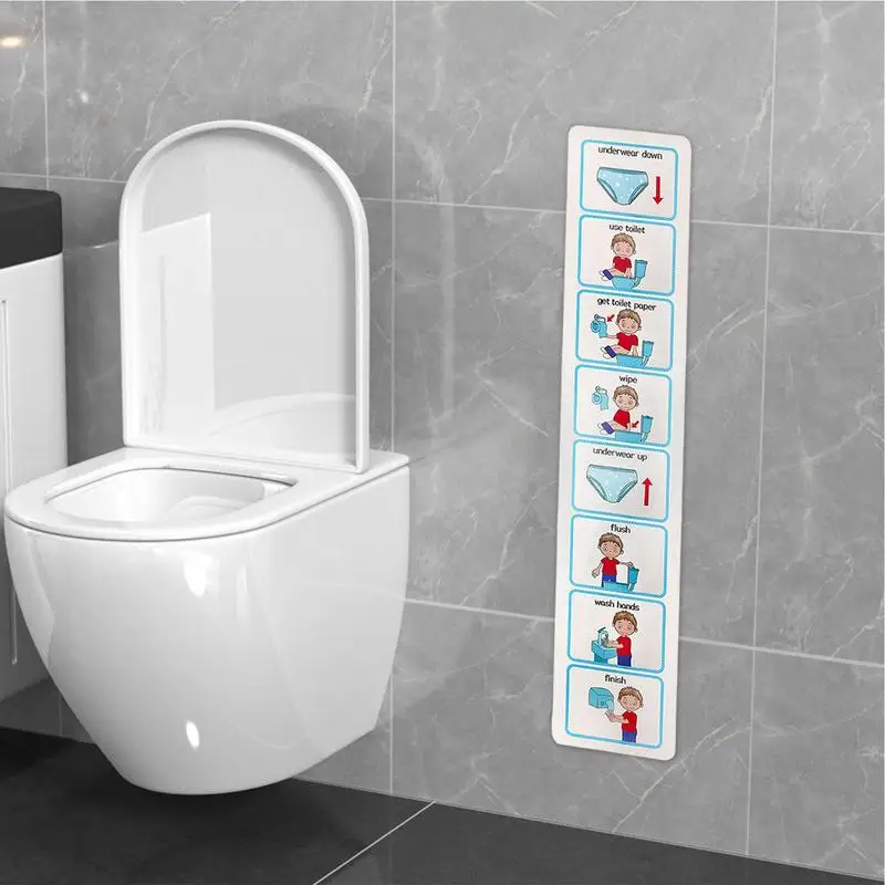 Potty Training Visual Schedule Toilet Chart Schedule Sticker Cards For Visual Aid Special Ed Speech Delay bambini Non orali