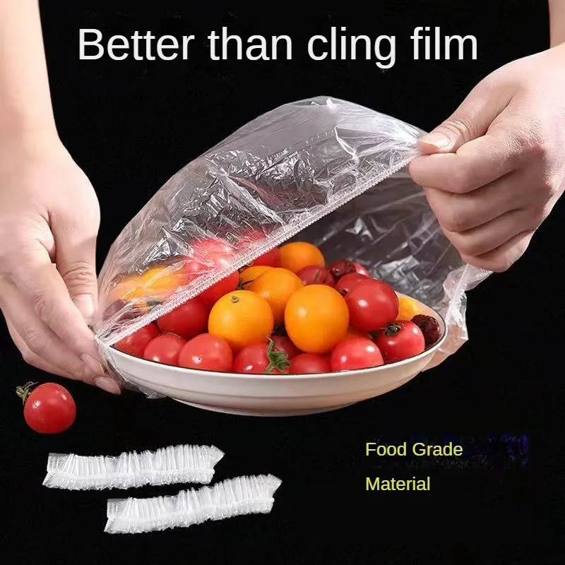 Reusable Disposable Food Cover Plastic Wrap Durable Elastic Food Lids for Bowls Elastic Plate Covers For Kitchen Food Saver Bag