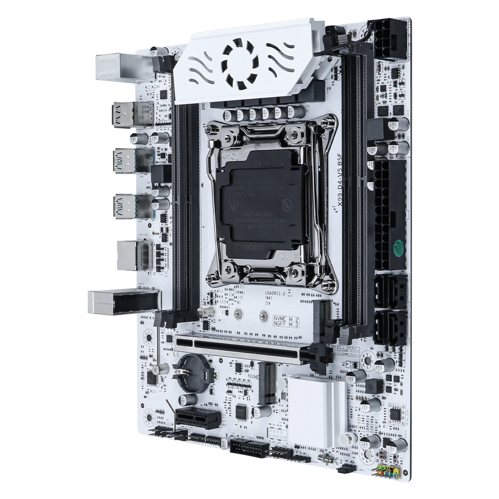 SOYO X99 DDR4 LGA2011-3 со слотом M.2 Поддерживает чипсет C612, память DDR4 SATA3.0 , белый охлаждающий бронированный вентилятор