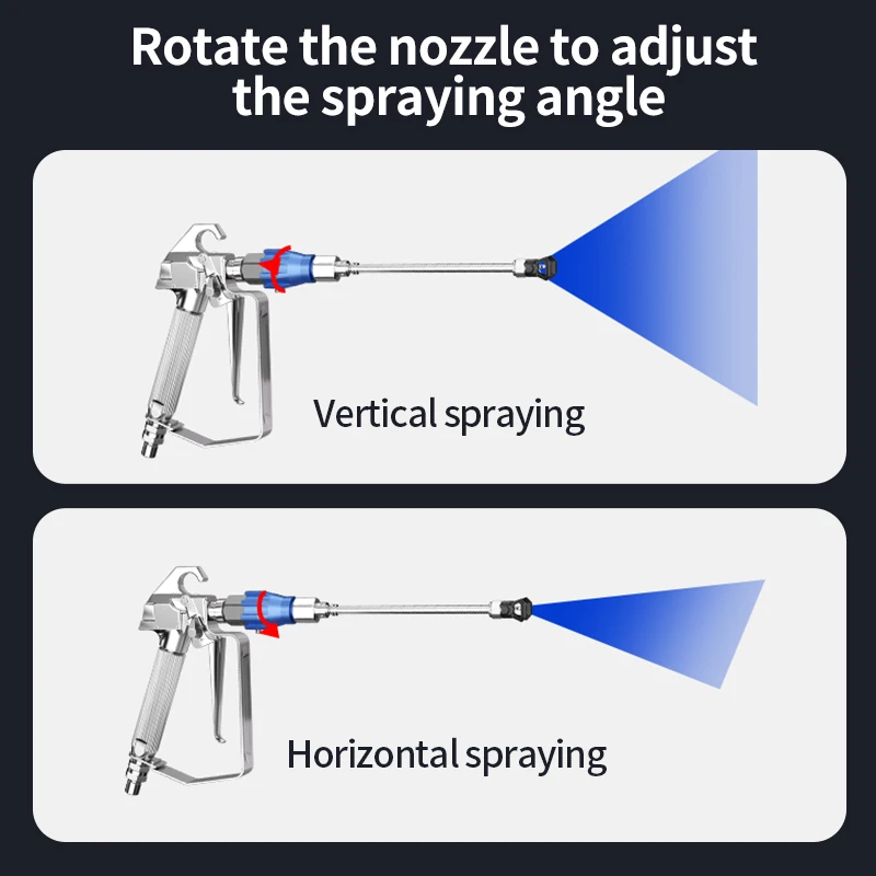 Airless Paint Spray Gun Fan Pivot Rotary Joint 360° Rotation Airless Spray Gun Accessory