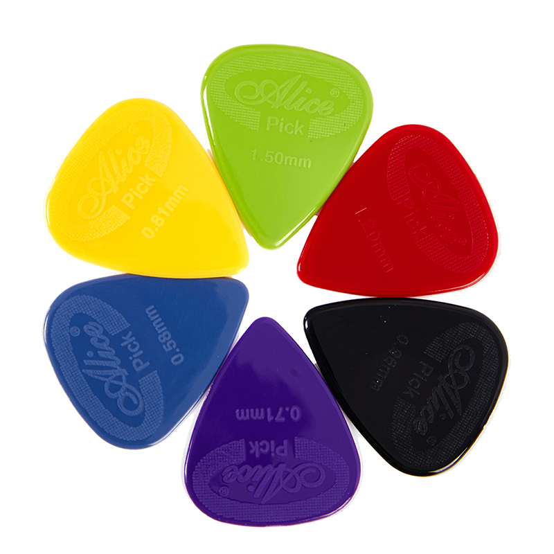 10 pièces médiator de guitare Alice médiator antidérapant en Nylon avec Surface surélevée pièce de doigt de guitare Alice accordeur en Nylon noir et blanc antidérapant