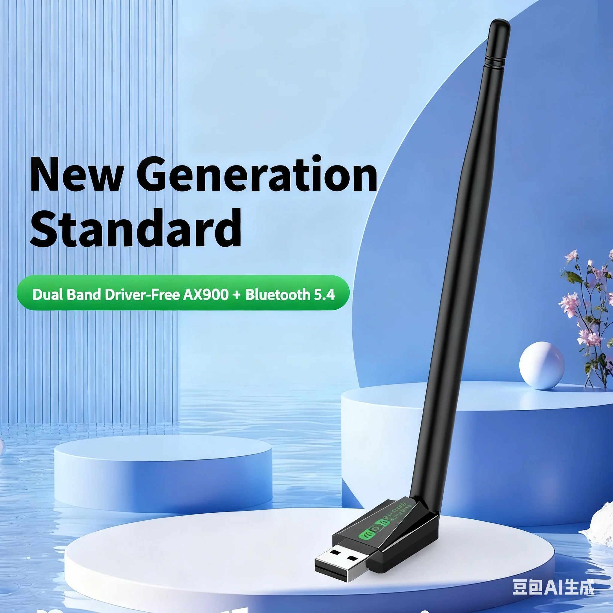 WiFi 6 USB Adapter 600Mbps Bluetooth 5.4 AX900 USB Dongle Wireless Network Card Dual Band 2.4G 5G Ethernet Receiver Free Driver