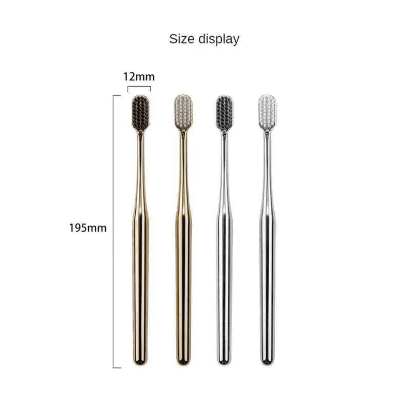 Luxury Soft แปรงสีฟันผู้ชายผู้หญิงผู้ใหญ่ฟันแปรงทองเงินแปรง Elegance Gentle แปรงสีฟัน Drop Shipping