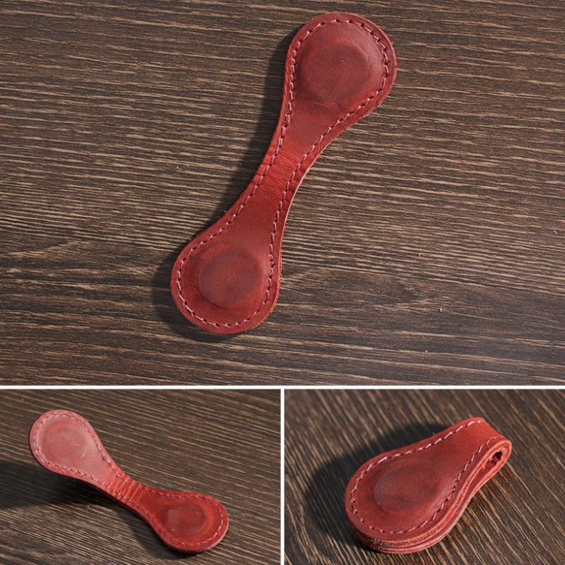 1 stücke Leder Lesezeichen doppelseitige Magnets chnalle Magnet Buch Clips Seiten halter hand gefertigte Notebook Planer Lesezeichen Briefpapier d