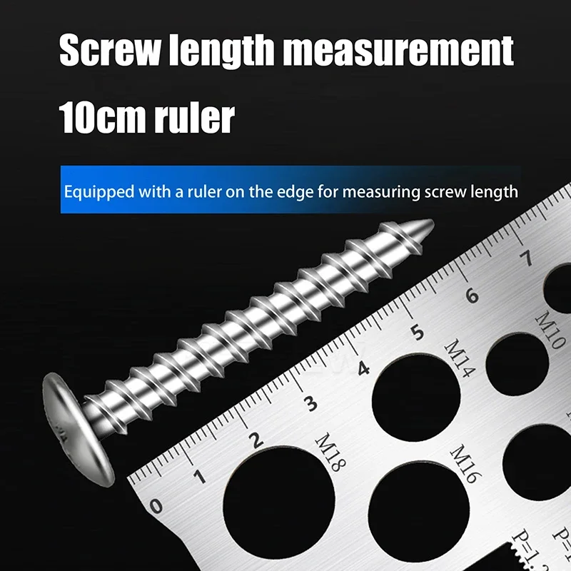 High-Accuracy Industry Standard Pitch Gauge, Ideal for Measuring Bolt, Nut, Screw Thread