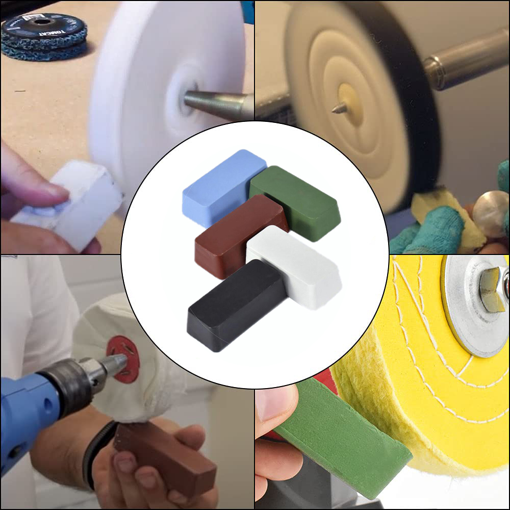 Ensemble de cire de polissage pour métaux en acier inoxydable, pâte de polissage solide, décontamination, réparation des rayures et élimination des blocs abrasifs