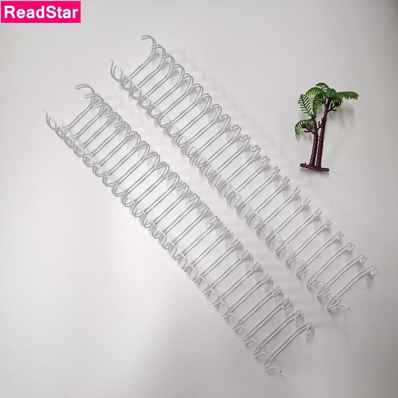 8개/몫 ReadStar 흰색 A4 3:1/2:1 피치 1/4"-1-3/4"(6.4-44.4mm) 철 OY 코일 이중 루프 와이어 캘린더 바인딩 빗 와이어 링