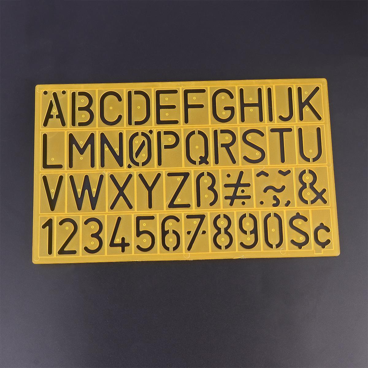 4 шт., трафарет с буквами для рукоделия, красочные пластиковые цифры с линейкой для рисования, ремесел, граффити Abc