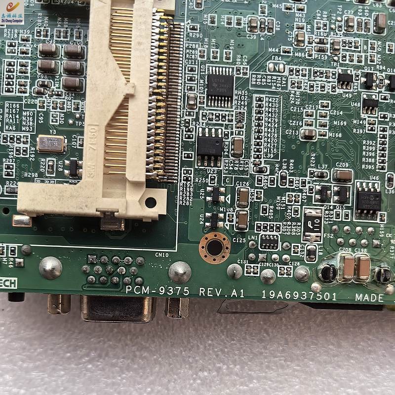 Placa-mãe incorporada PCM-9375F de segunda mão PCM-9375 REV: A1 com placa-mãe de controle industrial de memória
