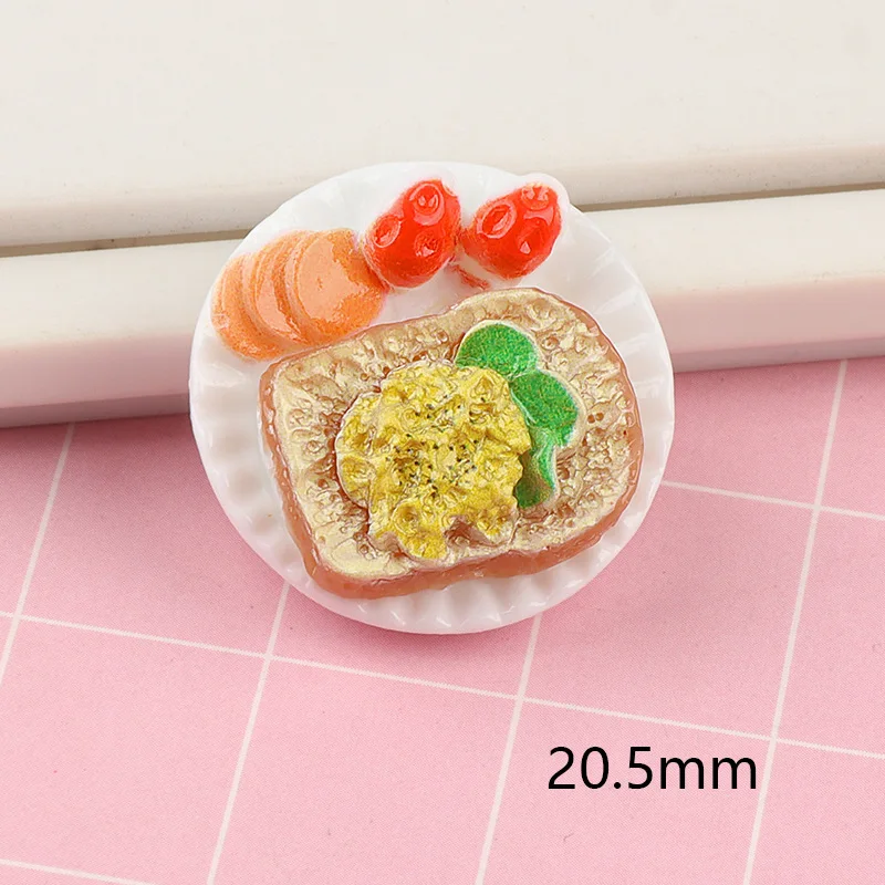 6-teiliges Puppenhaus-Mini-Dekor-Set, DIY-Puzzle, Tablett, Lebensmittelgeschirr, Geschirr, Frühstück, Nachmittagstee, Szene, Modell, Design, Spielzeug, Urlaubsgeschenk