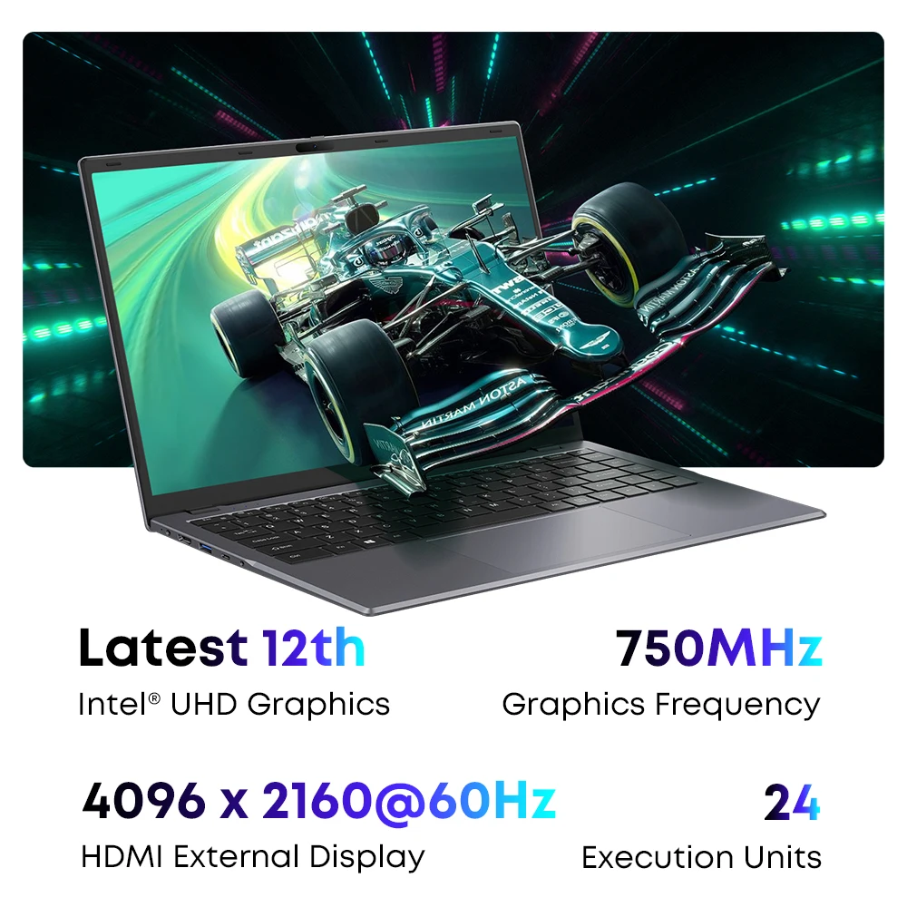 CHUWI 14 pollici GemiBook XPro FHD schermo Intel Celeron N100 Quad Core UHD Graphics 600 GPU 8GB RAM 256GB SSD Windows 11 Laptop