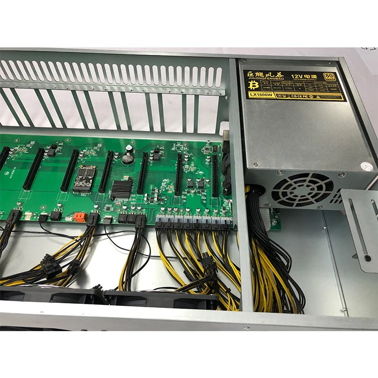 Nieuwe Groothandel 8gpu Computer Server Case Met 1800W 2000W 2500W 3600W voor Atx Psu Gevallen & Torens B75 B85 Moederbord 8 Gpu Behuizing
