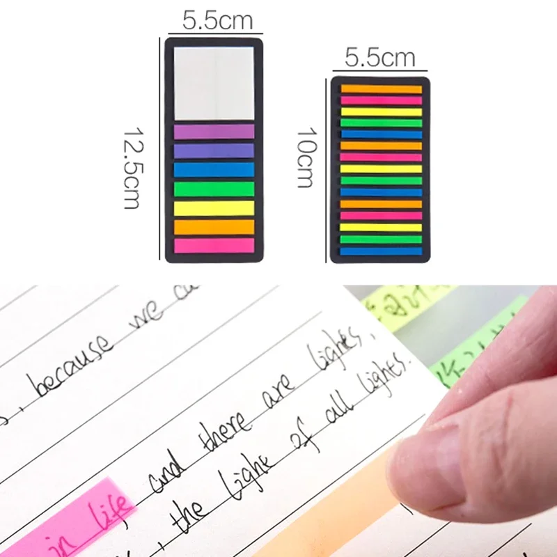160/300 Viên Màu Miếng Dán Trong Suốt Huỳnh Quang Chỉ Số Tab Cờ Chú Văn Phòng Phẩm Trẻ Em Quà Tặng Học Vật Dụng Văn Phòng