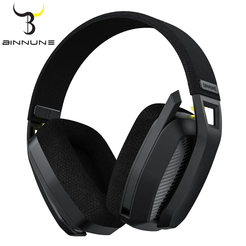 BINNUNE Cuffie da gioco wireless da 2,4 GHz con microfono per PS5 PS4 PC Mac Playstation Cuffie da gioco Bluetooth con microfono
