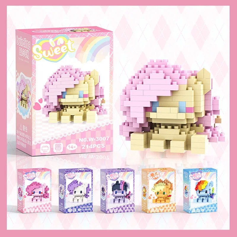 Bloques de construcción My Little Pony Lega Equestria niñas figura Twilight Sparkle bloques de construcción personajes de dibujos animados juguetes para niños