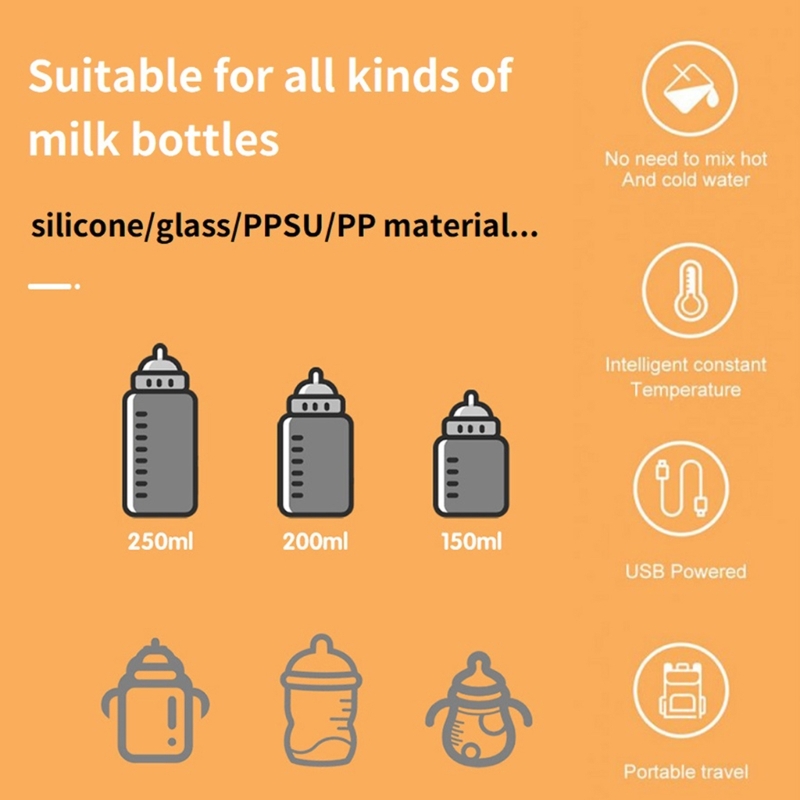 哺乳瓶ウォーマー哺乳瓶ヒートキーパートラベルウォーマーカバーフォーミュラミルクウォーター USB ヒーター屋外ボトルウォーマー