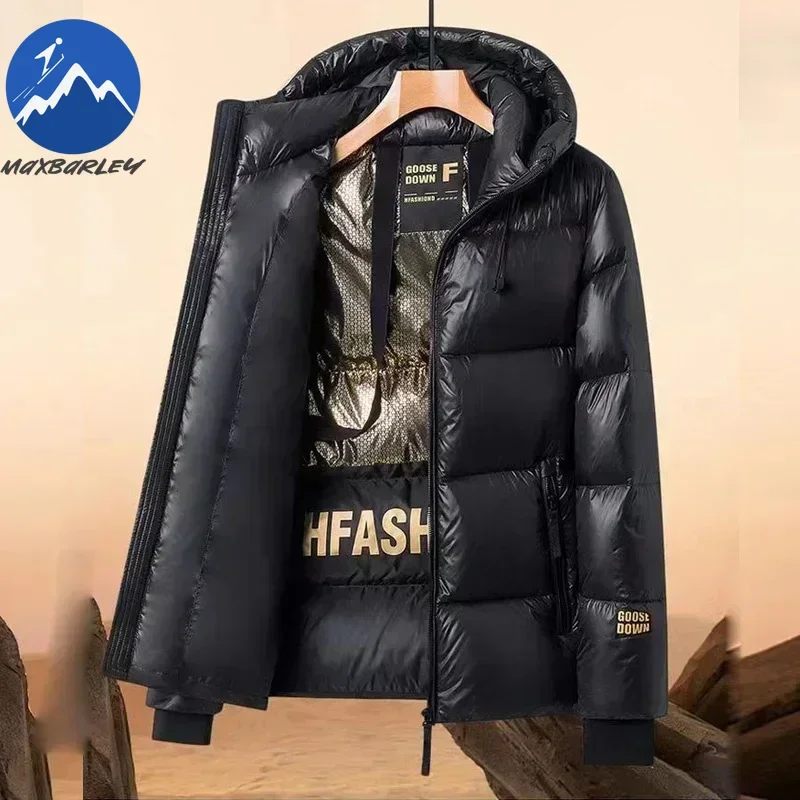 Unten Jacke Männer Winter Wasserdichte Gans Jacke Männer Luxus Marke Mit Kapuze Feder Gans Mantel Frauen Schwarz Puffer Jacke Mann 2023 Neue