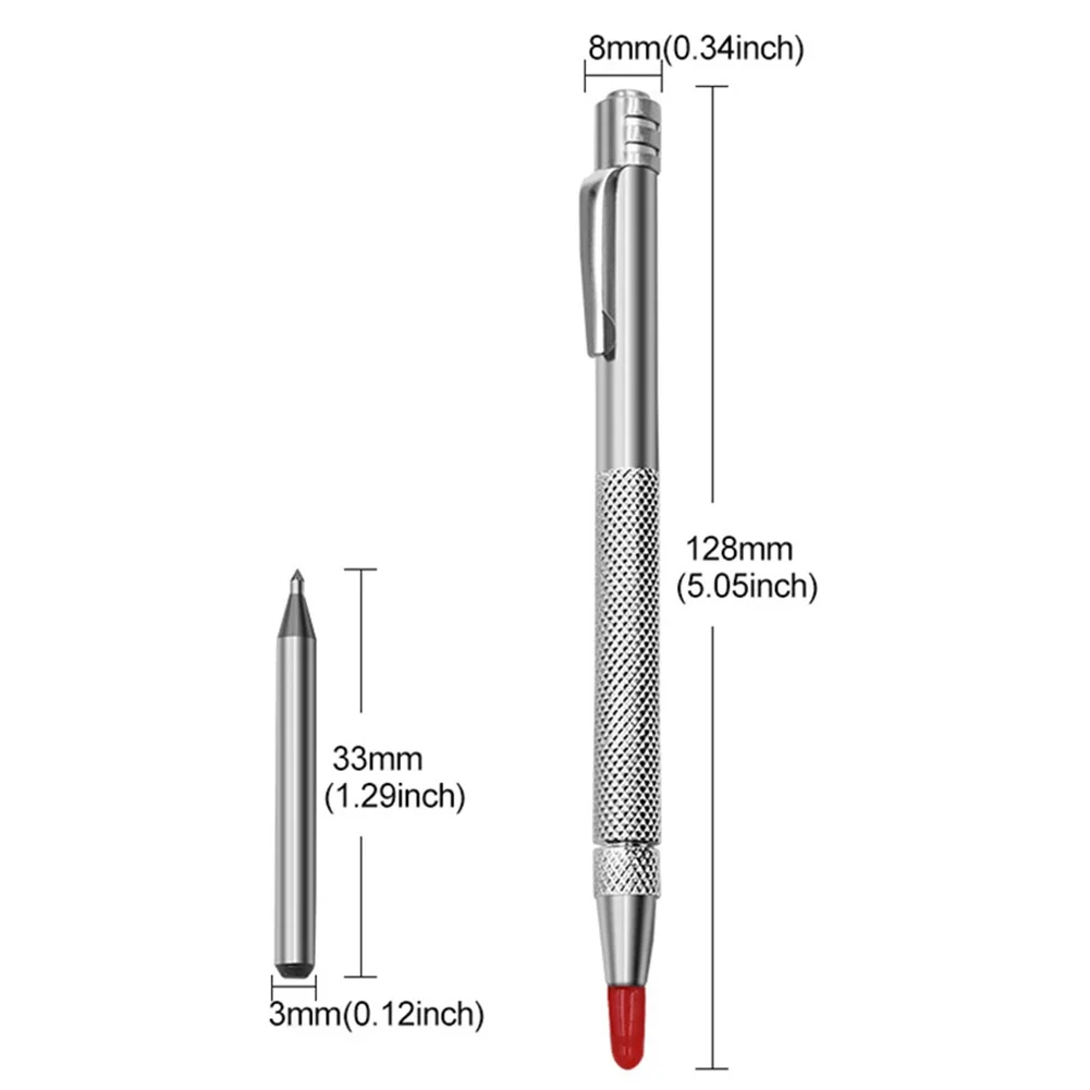 11 pçs liga scribe caneta carboneto scriber caneta metal madeira telha de vidro corte marcador lápis metalurgia ferramentas manuais
