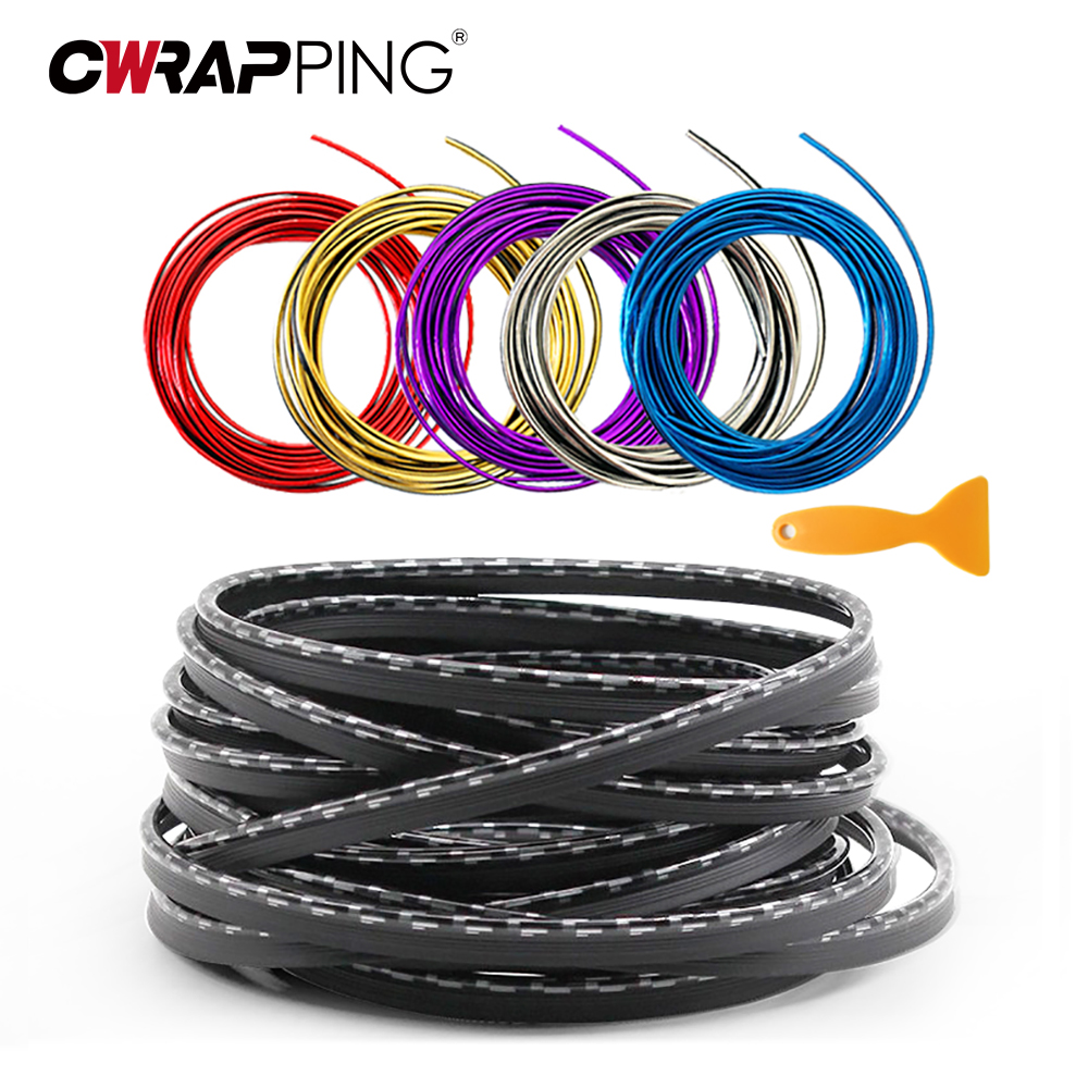 Universal Auto Innen Form Dekoration Flexible Streifen 5M Innen Auto Leisten Auto Abdeckung Trim Dashboard Tür Auto Styling