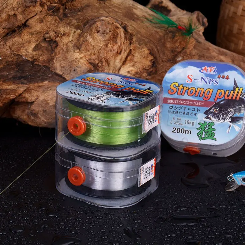 200M Super Forte Linea di Pesca Giappone Durevole Monofilamento Nylon Linea di Pesca Mare/Acqua Dolce Linea Principale Leader Filo di Pesca 2-33LB
