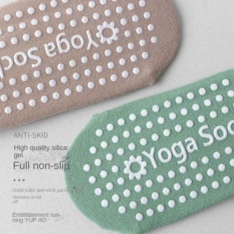 Prati calcetines de Yoga antideslizantes para mujer, calcetines deportivos de silicona transpirables con parte inferior de toalla, calcetines de Yoga, calcetines de Ballet de baile vendaje