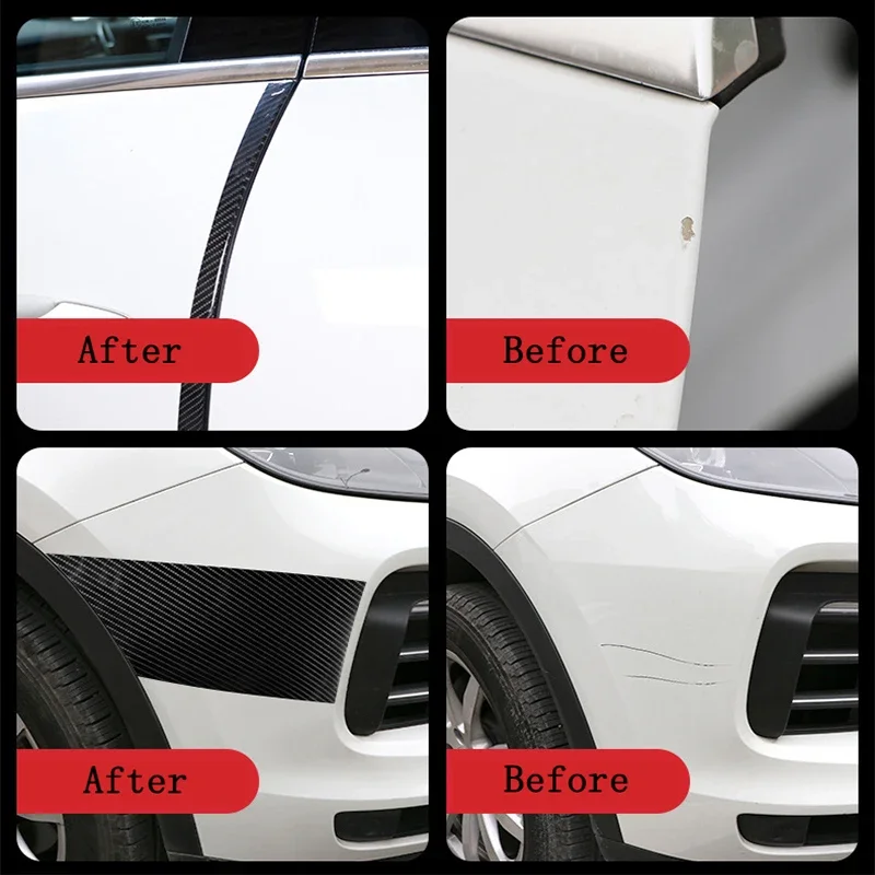 DIY Nano 3D คาร์บอนไฟเบอร์รถสติกเกอร์ป้องกันประตูเทปกันชนรถ Protector Strip กันน้ําป้องกันฟิล์ม 1/3 /5/7/10M