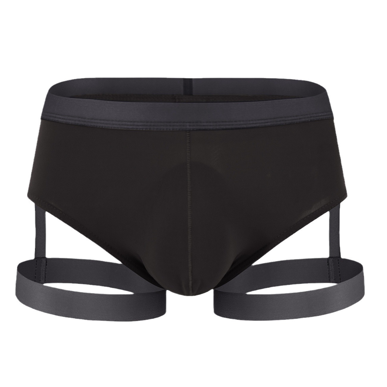 Sexy U convexo roupa íntima de seda de gelo masculino, calça triangular, cor contrastante, boate, cintura baixa, estilo fino, comércio exterior, verão