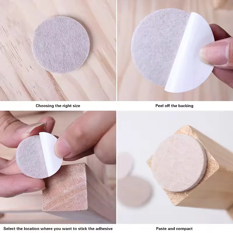 Felt เก้าอี้ขาแผ่นหนา 3 มม.ตารางเฟอร์นิเจอร์ชั้น Scratch Protector MAT Mute Non-SLIP Self กาว DIY เฟอร์นิเจอร์อุปกรณ์เสริม