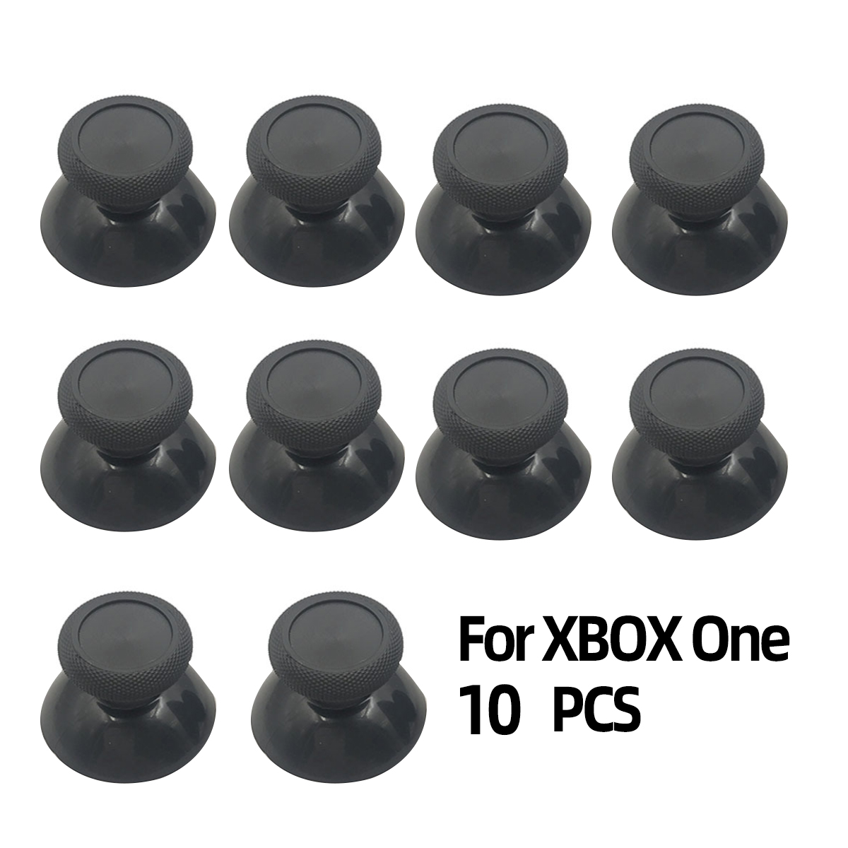 10 pçs substituição analógico polegar vara para xbox um controlador preto silicone polegar apertos tampas conjunto