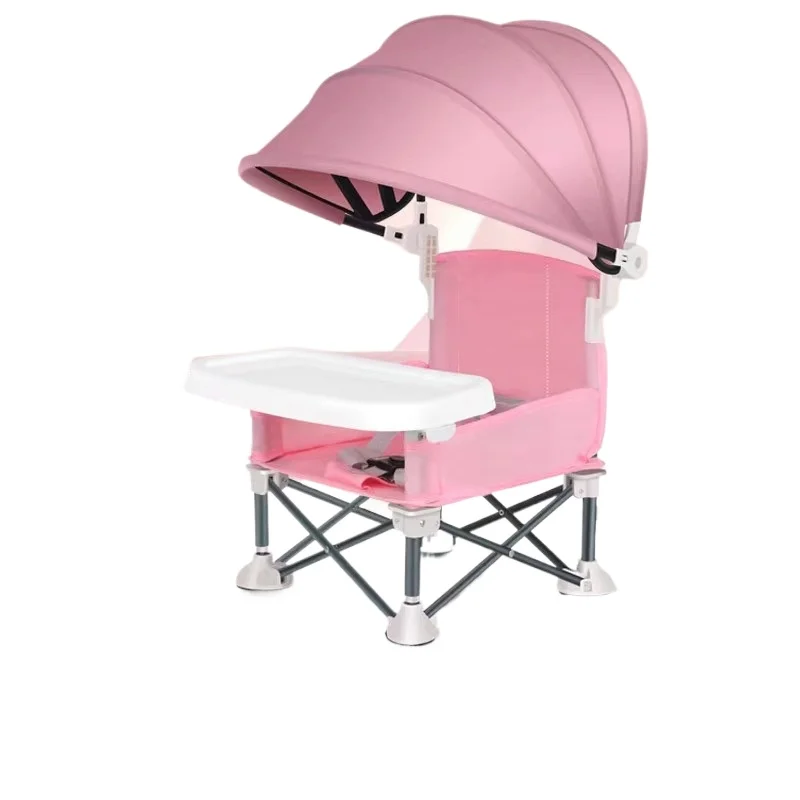 Cadeira de jantar portátil dobrável infantil, Cadeira de jantar ao ar livre do bebê, assento fora, Multi-Funcional, Cadeira infantil
