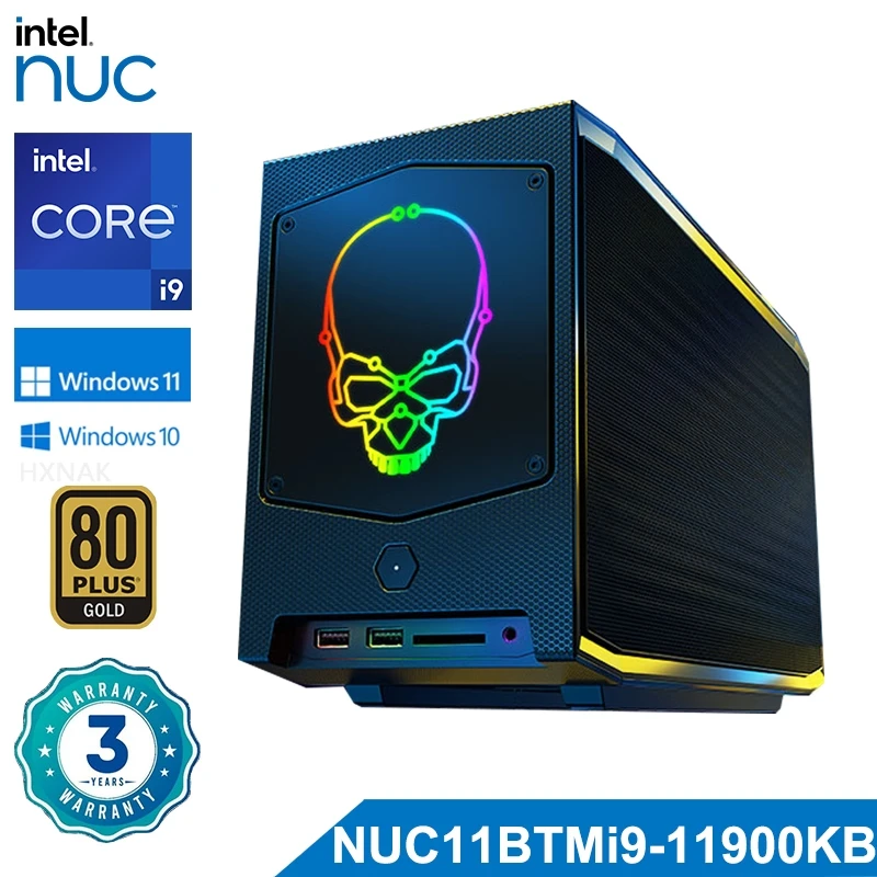 Intel NUC 11 Extreme Gaming PC Desktop Intel Core i9-11900KB Up to 4.9GHz DUAL RTX4060 O8G V2 16GB RAM 1TB SSD 650W 80PLUS Win11
