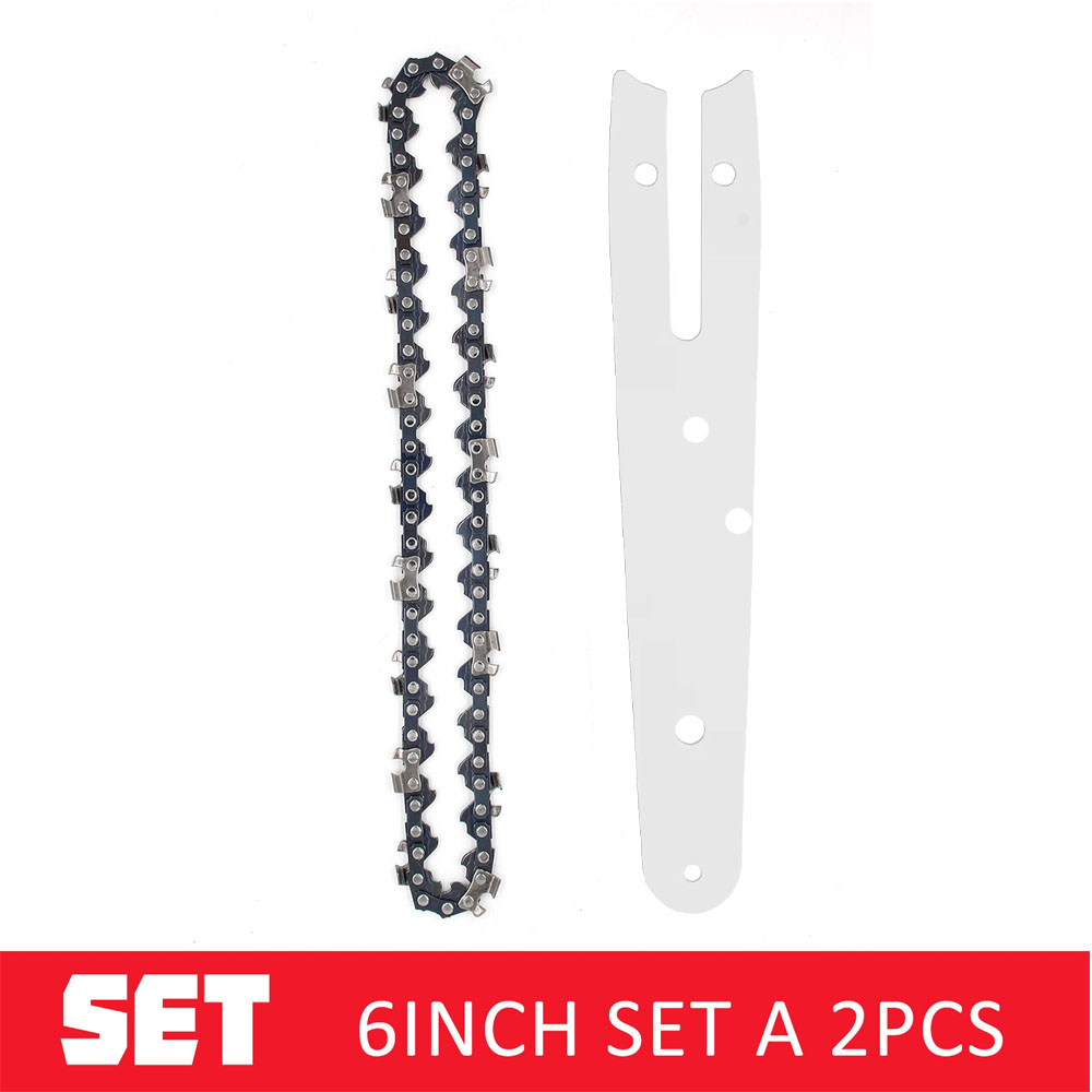 Correntes de motosserra guia de substituição de 6 polegadas 37 links de transmissão corrente de serra para mini corrente de motosserra