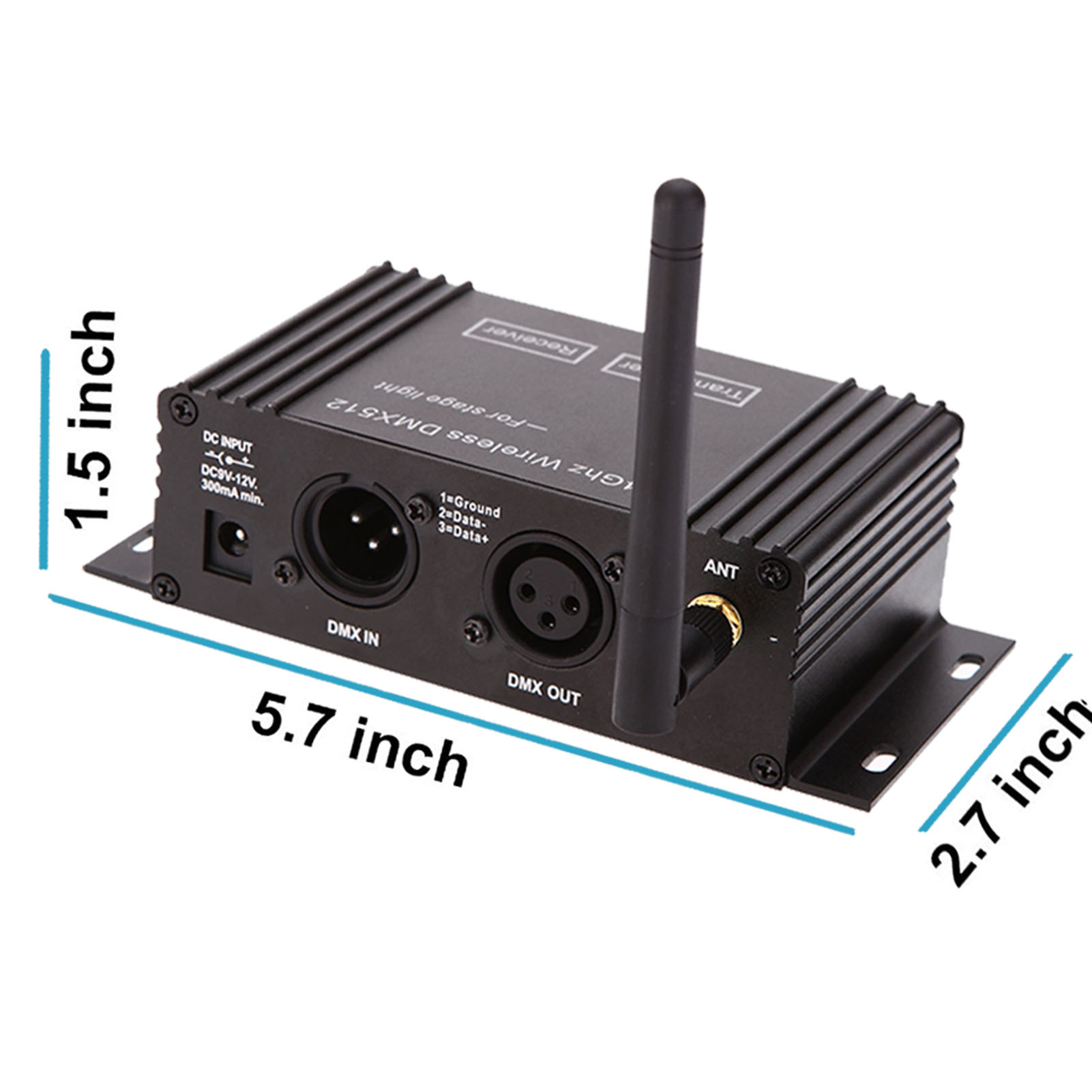 2.4g sem fio dmx 512 controlador transmissor receptor display lcd potência ajustável repetidor controlador de iluminação